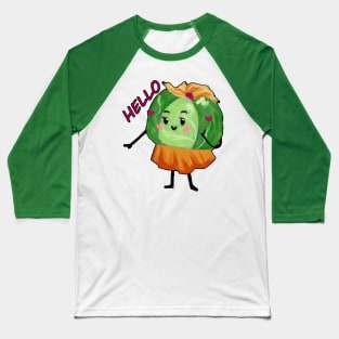 Cheerful Cabbage Baseball T-Shirt